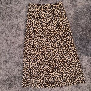 Abercrombie & Fitch Leopard Print A-Line Skirt